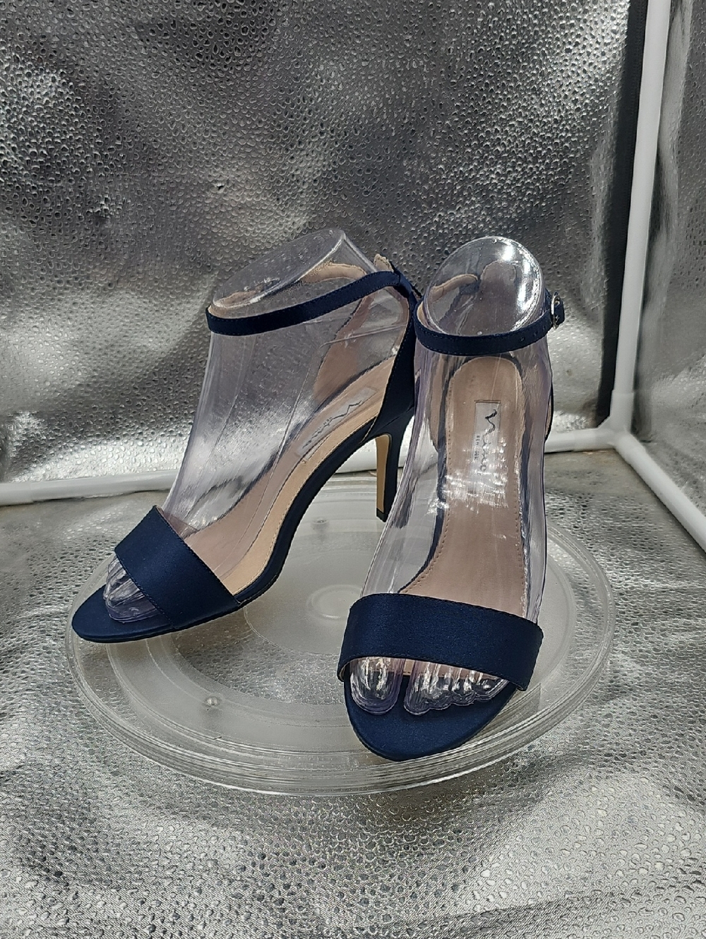 S Dark Blue Vina Heels Size 6.5m
